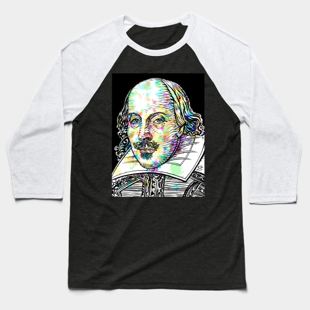 WILLIAM SHAKESPEARE watercolor and ink portrait Baseball T-Shirt by lautir